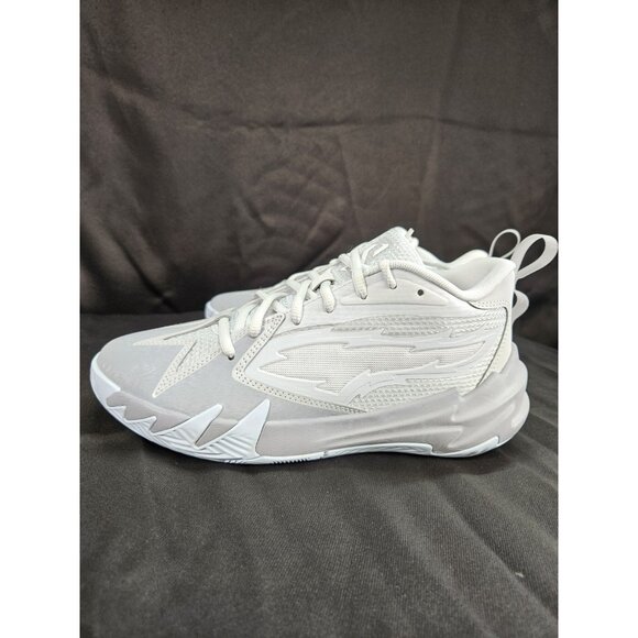 NEW Puma Scoot 1 Grey Ice Junior Basketball Shoes Size 5.5 Silver Mist/Gray Fog - Picture 4 of 8